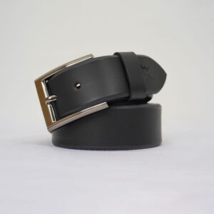 Gents Casual Leather Belt - Charcoal Black