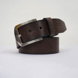 Gents Casual Leather Belt - Coffee Brown