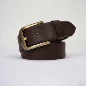 Gents Casual Leather Belt - Coffee Brown