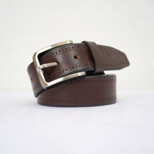 Gents Casual Leather Belt - Coffee Brown