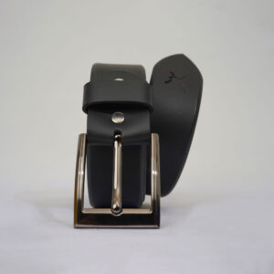 Gents Casual Leather Belt - Charcoal Black