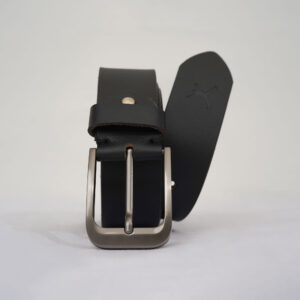 Gents Casual Leather Belt - Charcoal Black