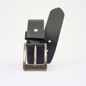 Gents Casual Leather Belt - Charcoal Black