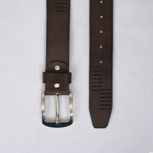 Gents Casual Leather Belt - Coffee Brown