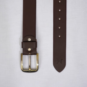 Gents Casual Leather Belt - Coffee Brown