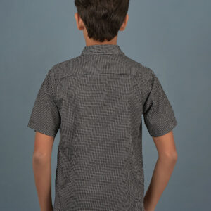 Cotton Printed Boys Shirt - Black