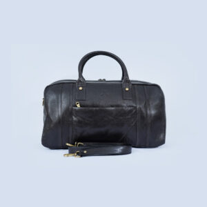 Riccardo Italian Leather Duffel - Black