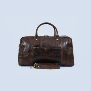 Riccardo Italian Leather Duffel - Coffee