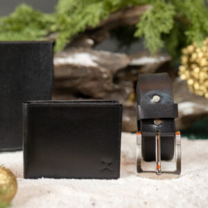 Gents 2 Piece (RFID Leather Wallet + Casual Belt)