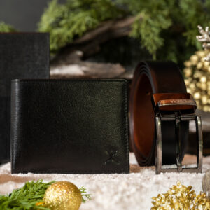 Gents 2 Piece (RFID Leather Wallet + Reversible Belt)