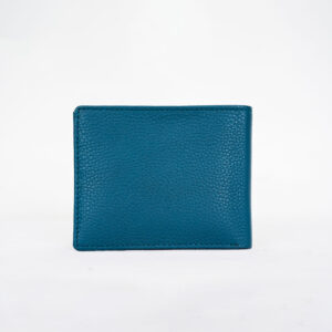 RFID Pebbled Leather Wallet - Munsell Blue