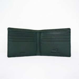 RFID Pebbled Leather Wallet - Green