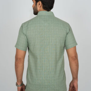 Regular Fit Cotton Checks - Light Green