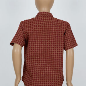 Cotton Printed Boys Shirt - Red