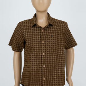 Cotton Printed Boys Shirt - Brown