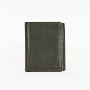 Nappa Leather Tri Fold Wallet - Green