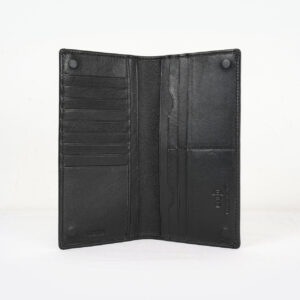 Leather Long Wallet - Black