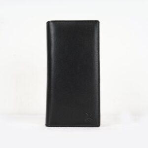 Leather Long Wallet - Black